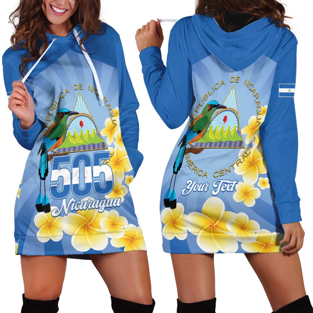 Personalized Nicaragua Independence Day Hoodie Dress 505 Proud Guardabarranco Sacuanjoche - Wonder Print Shop