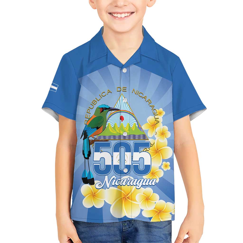 Personalized Nicaragua Independence Day Kid Hawaiian Shirt 505 Proud Guardabarranco Sacuanjoche - Wonder Print Shop