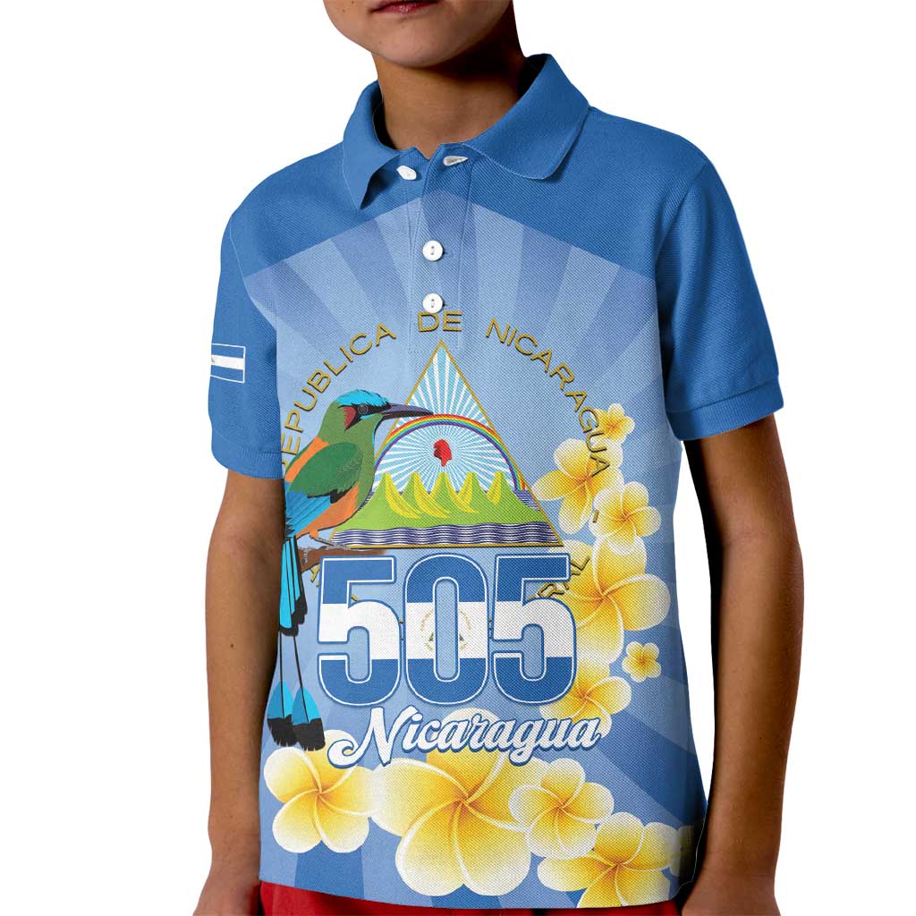 Personalized Nicaragua Independence Day Kid Polo Shirt 505 Proud Guardabarranco Sacuanjoche - Wonder Print Shop