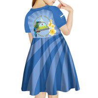 Personalized Nicaragua Independence Day Kid Short Sleeve Dress 505 Proud Guardabarranco Sacuanjoche - Wonder Print Shop