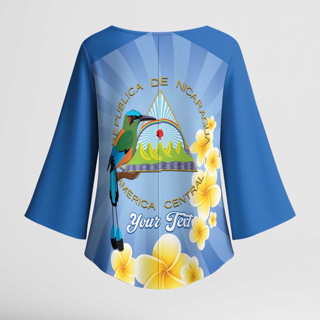 Personalized Nicaragua Independence Day Kimono Sleeve Blouse 505 Proud Guardabarranco Sacuanjoche - Wonder Print Shop