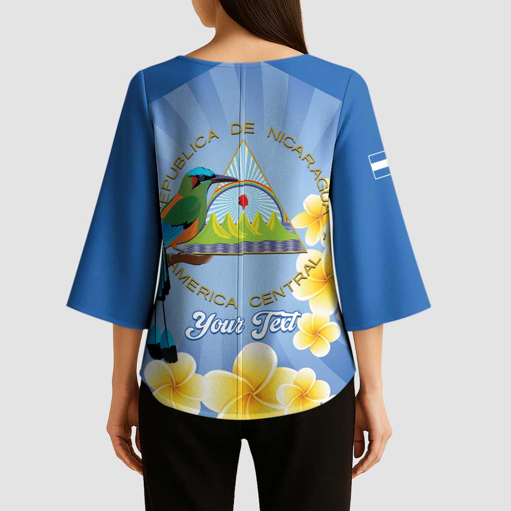 Personalized Nicaragua Independence Day Kimono Sleeve Blouse 505 Proud Guardabarranco Sacuanjoche - Wonder Print Shop