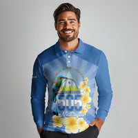 Personalized Nicaragua Independence Day Long Sleeve Polo Shirt 505 Proud Guardabarranco Sacuanjoche - Wonder Print Shop