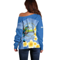 Personalized Nicaragua Independence Day Off Shoulder Sweater 505 Proud Guardabarranco Sacuanjoche - Wonder Print Shop