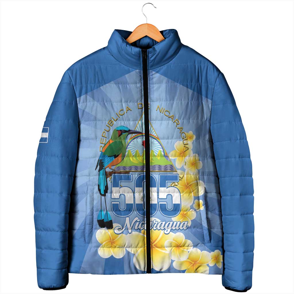 Personalized Nicaragua Independence Day Padded Jacket 505 Proud Guardabarranco Sacuanjoche - Wonder Print Shop