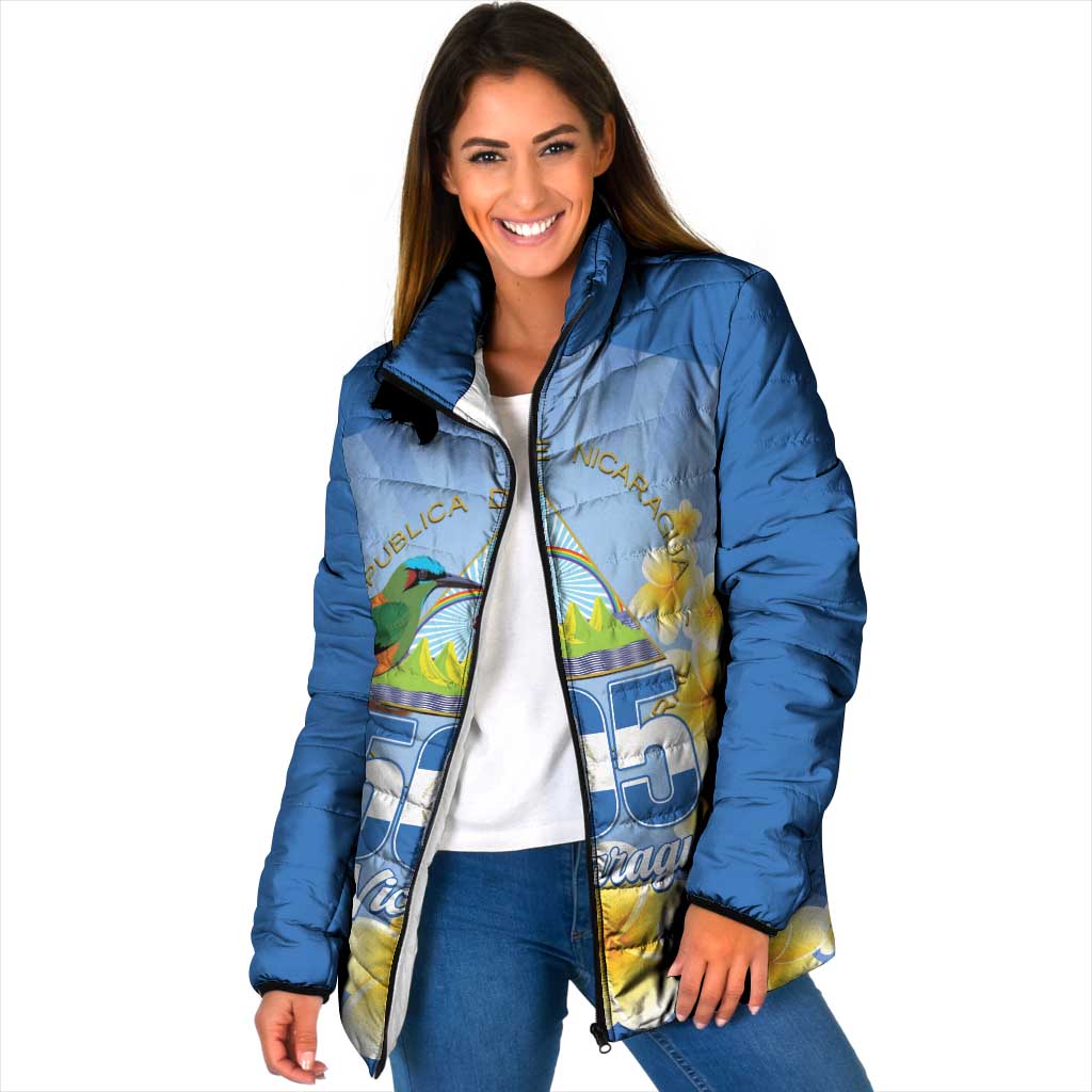 Personalized Nicaragua Independence Day Padded Jacket 505 Proud Guardabarranco Sacuanjoche - Wonder Print Shop