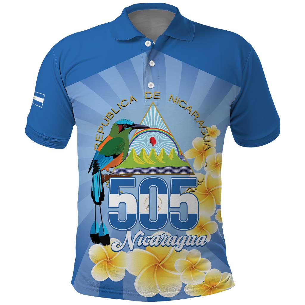 Personalized Nicaragua Independence Day Polo Shirt 505 Proud Guardabarranco Sacuanjoche - Wonder Print Shop