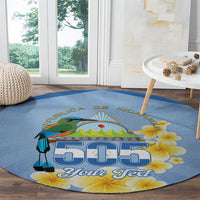 Personalized Nicaragua Independence Day Round Carpet 505 Proud Guardabarranco Sacuanjoche - Wonder Print Shop