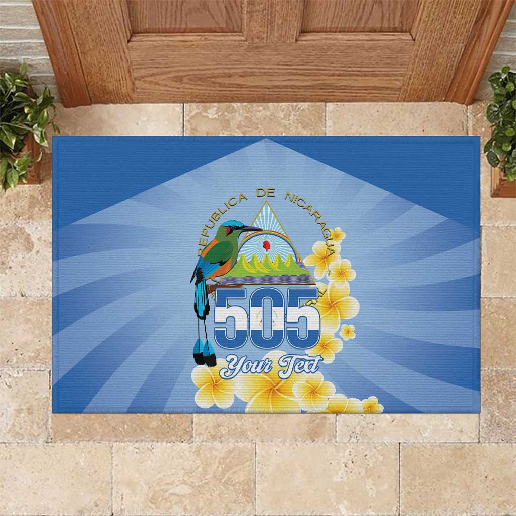 Personalized Nicaragua Independence Day Rubber Doormat 505 Proud Guardabarranco Sacuanjoche - Wonder Print Shop