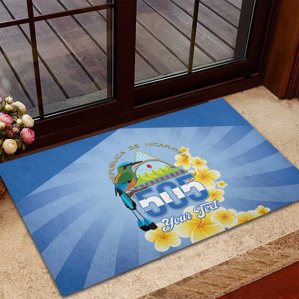 Personalized Nicaragua Independence Day Rubber Doormat 505 Proud Guardabarranco Sacuanjoche - Wonder Print Shop