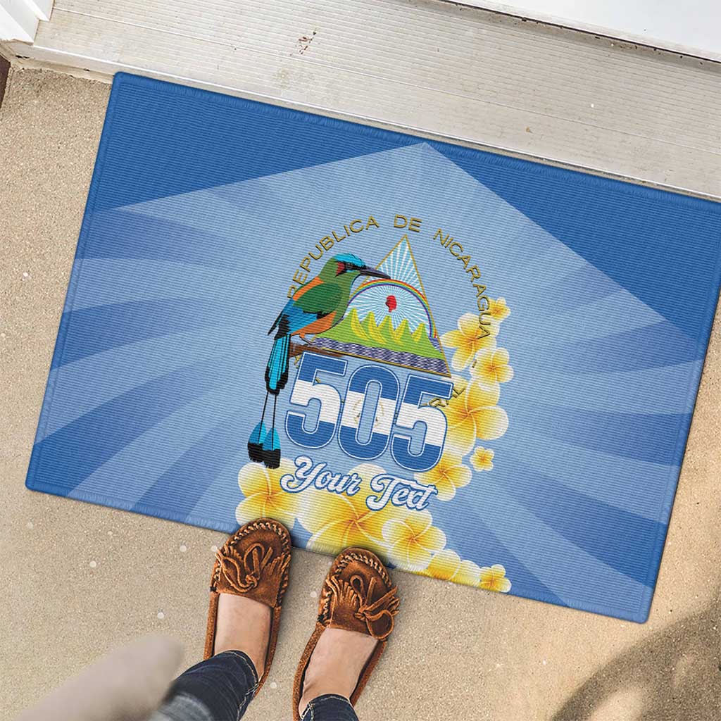 Personalized Nicaragua Independence Day Rubber Doormat 505 Proud Guardabarranco Sacuanjoche - Wonder Print Shop