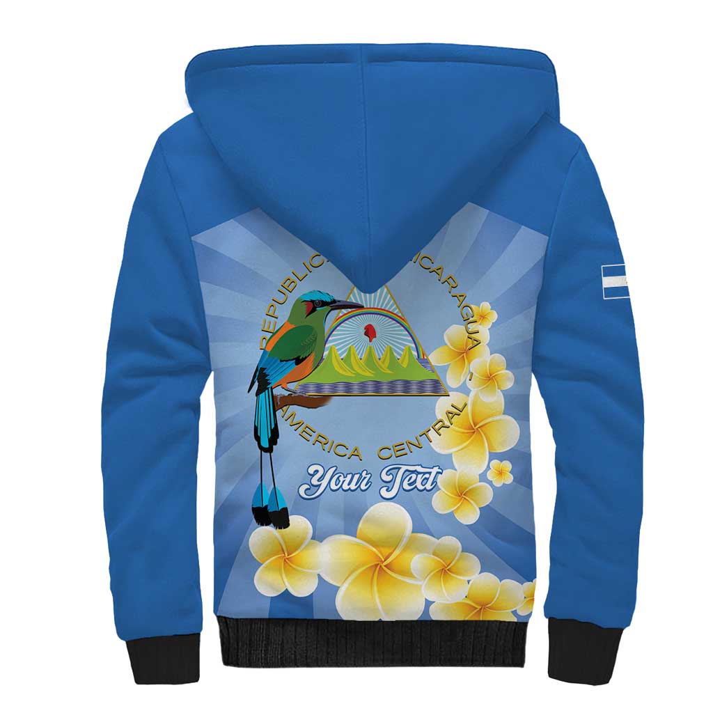 Personalized Nicaragua Independence Day Sherpa Hoodie 505 Proud Guardabarranco Sacuanjoche - Wonder Print Shop