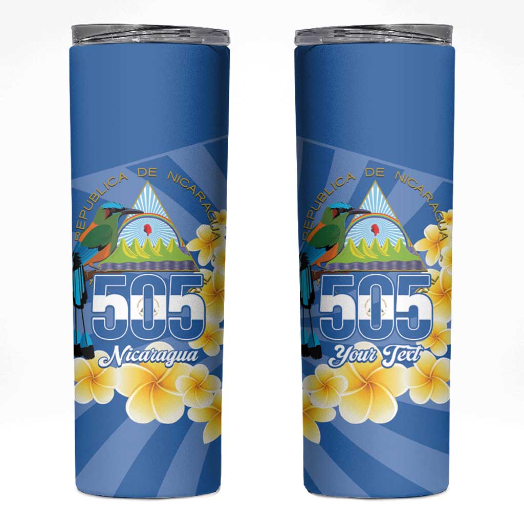 Personalized Nicaragua Independence Day Skinny Tumbler 505 Proud Guardabarranco Sacuanjoche - Wonder Print Shop