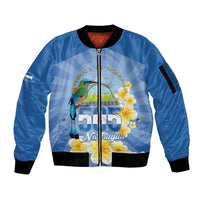 Personalized Nicaragua Independence Day Sleeve Zip Bomber Jacket 505 Proud Guardabarranco Sacuanjoche - Wonder Print Shop