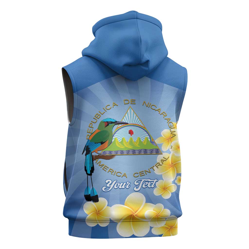 Personalized Nicaragua Independence Day Sleeveless Zip Hoodie 505 Proud Guardabarranco Sacuanjoche - Wonder Print Shop