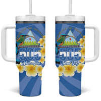 Personalized Nicaragua Independence Day Tumbler With Handle 505 Proud Guardabarranco Sacuanjoche - Wonder Print Shop