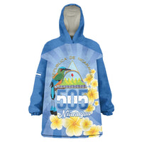 Personalized Nicaragua Independence Day Wearable Blanket Hoodie 505 Proud Guardabarranco Sacuanjoche - Wonder Print Shop