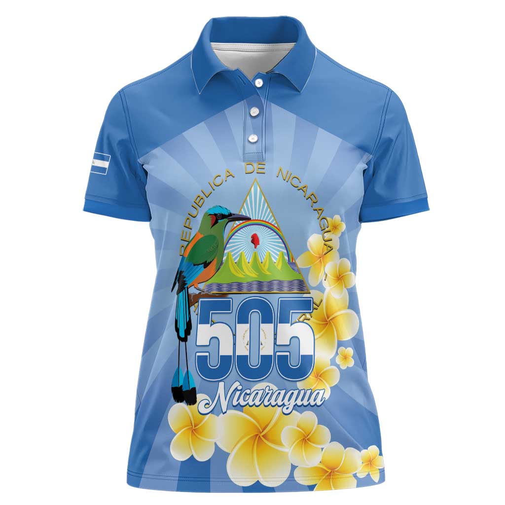Personalized Nicaragua Independence Day Women Polo Shirt 505 Proud Guardabarranco Sacuanjoche - Wonder Print Shop