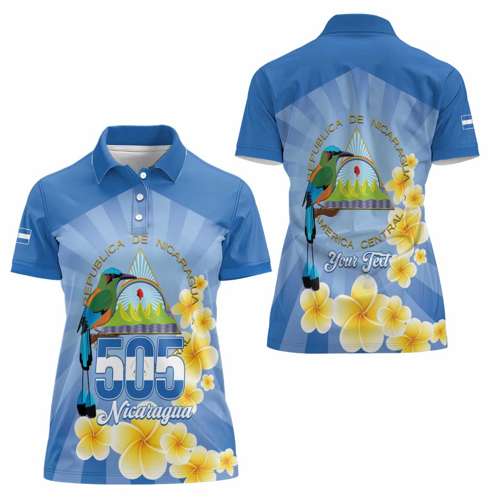 Personalized Nicaragua Independence Day Women Polo Shirt 505 Proud Guardabarranco Sacuanjoche - Wonder Print Shop