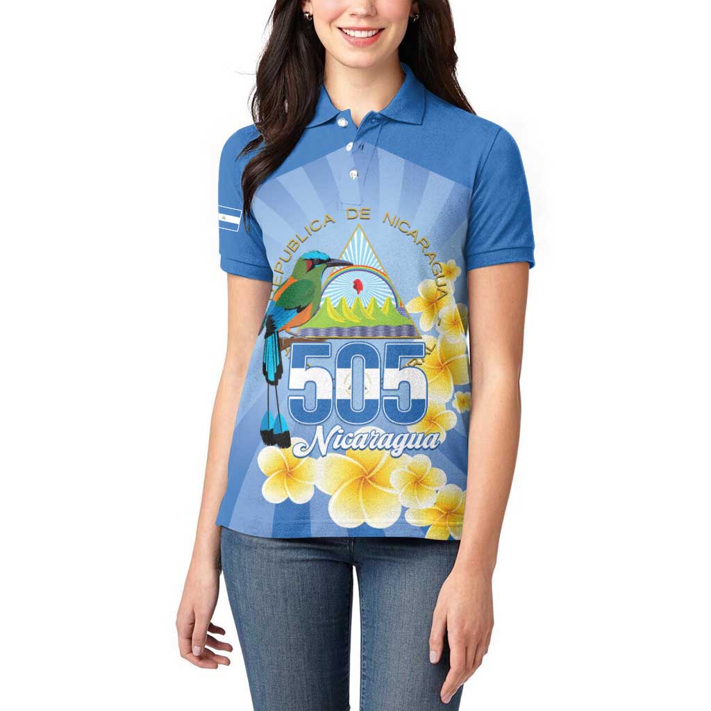 Personalized Nicaragua Independence Day Women Polo Shirt 505 Proud Guardabarranco Sacuanjoche - Wonder Print Shop