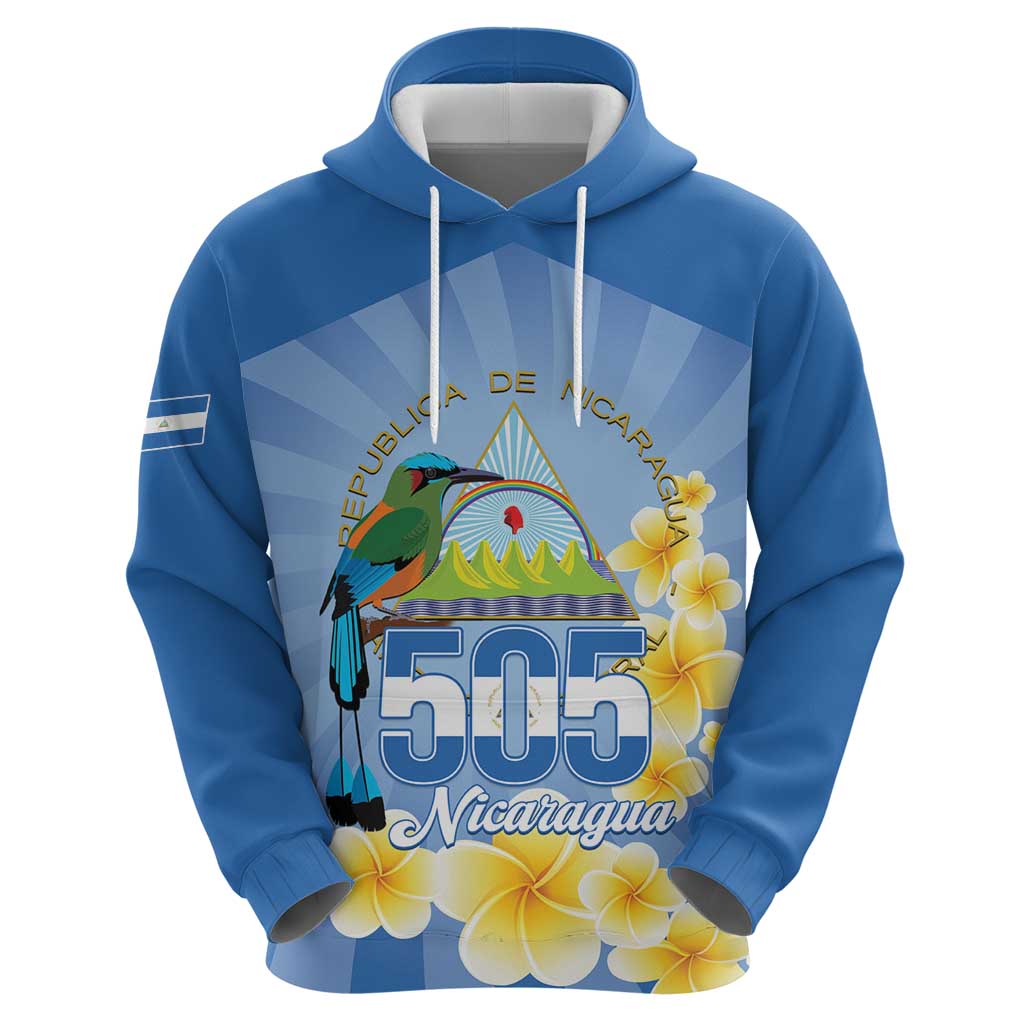 Personalized Nicaragua Independence Day Zip Hoodie 505 Proud Guardabarranco Sacuanjoche - Wonder Print Shop