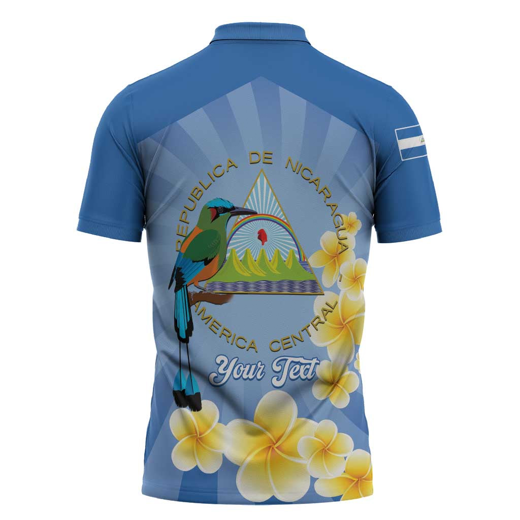 Personalized Nicaragua Independence Day Zipper Polo Shirt 505 Proud Guardabarranco Sacuanjoche - Wonder Print Shop