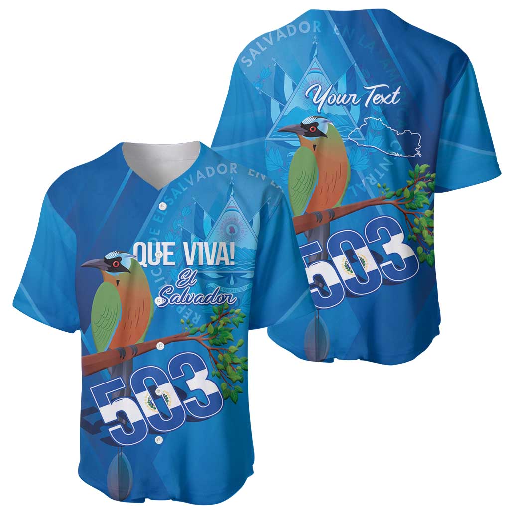 Personalized Que Viva El Salvador Baseball Jersey Guardabarranco 503 Independence Day Proud - Wonder Print Shop