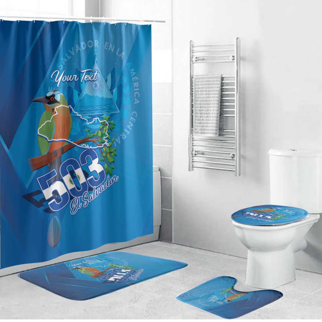 Personalized Que Viva El Salvador Bathroom Set Guardabarranco 503 Independence Day Proud - Wonder Print Shop