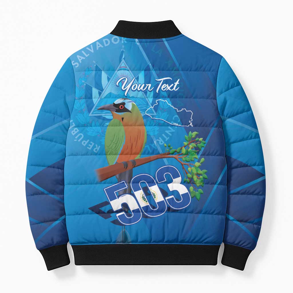 Personalized Que Viva El Salvador Bomber Puffer Jacket Guardabarranco 503 Independence Day Proud - Wonder Print Shop