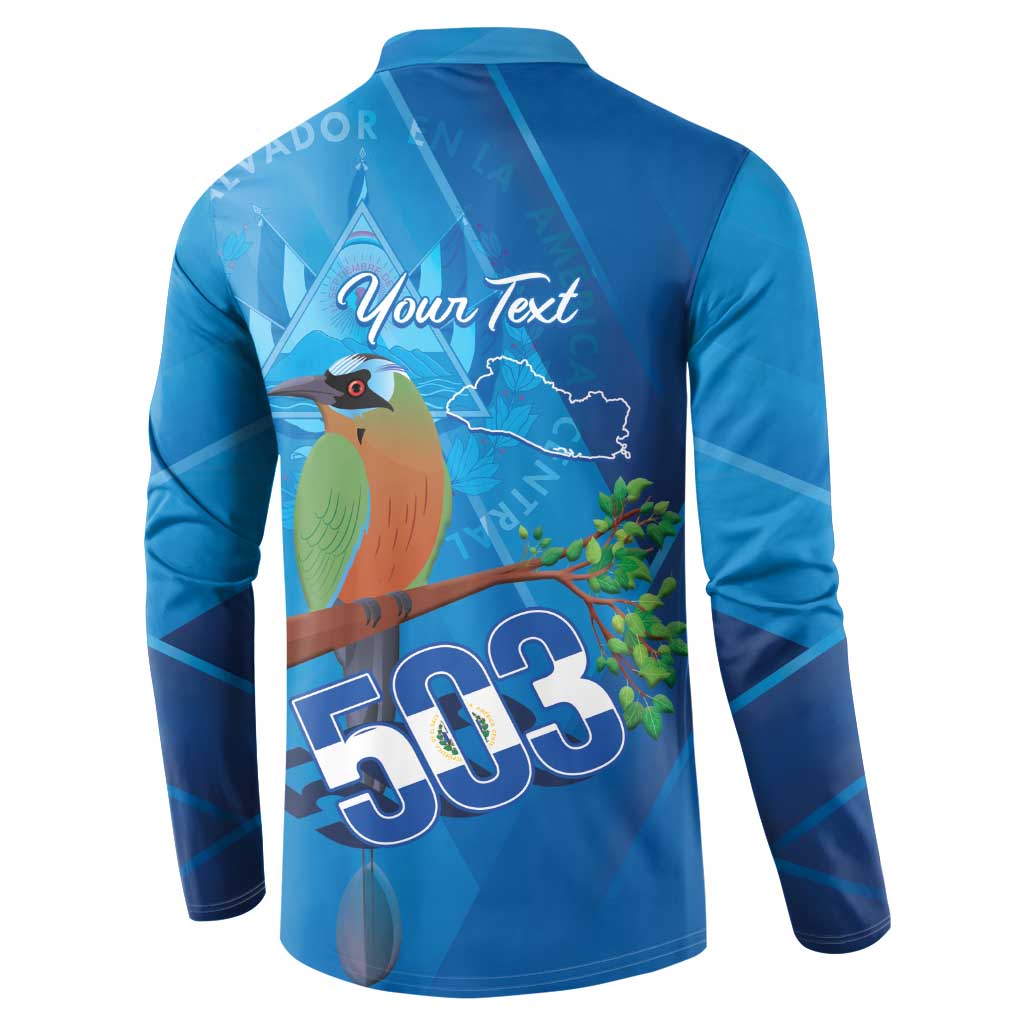 Personalized Que Viva El Salvador Button Sweatshirt Guardabarranco 503 Independence Day Proud - Wonder Print Shop