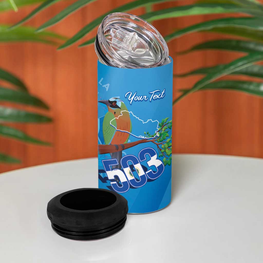 Personalized Que Viva El Salvador 4 in 1 Can Cooler Tumbler Guardabarranco 503 Independence Day Proud - Wonder Print Shop