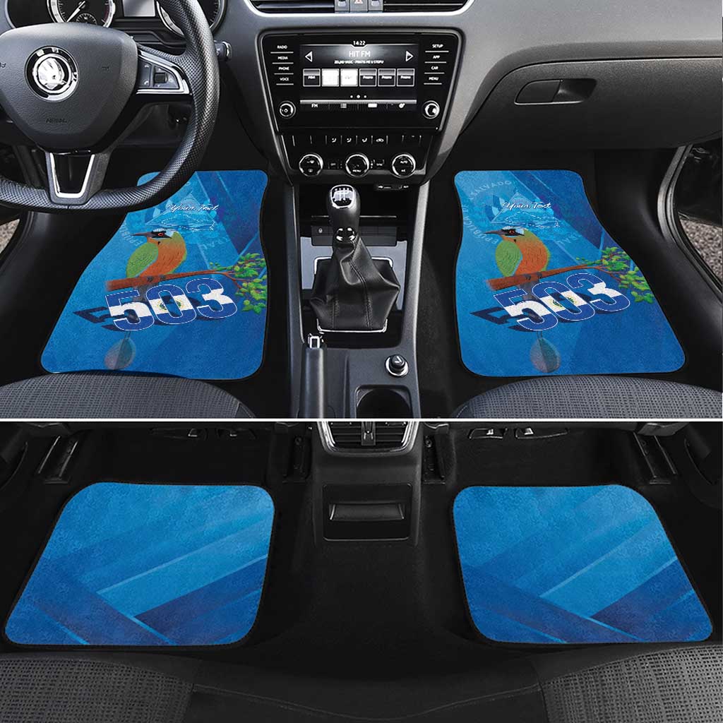 Personalized Que Viva El Salvador Car Mats Guardabarranco 503 Independence Day Proud - Wonder Print Shop