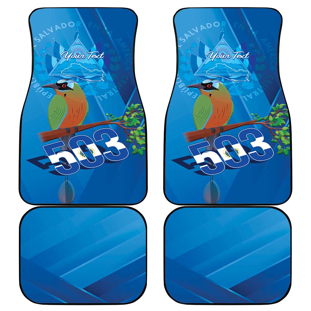 Personalized Que Viva El Salvador Car Mats Guardabarranco 503 Independence Day Proud - Wonder Print Shop