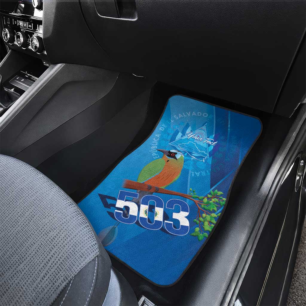 Personalized Que Viva El Salvador Car Mats Guardabarranco 503 Independence Day Proud - Wonder Print Shop