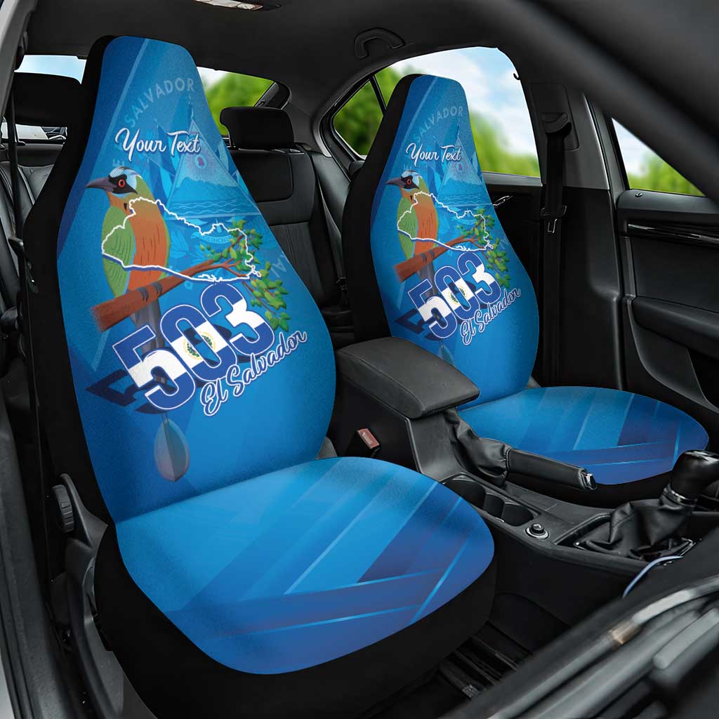 Personalized Que Viva El Salvador Car Seat Cover Guardabarranco 503 Independence Day Proud - Wonder Print Shop