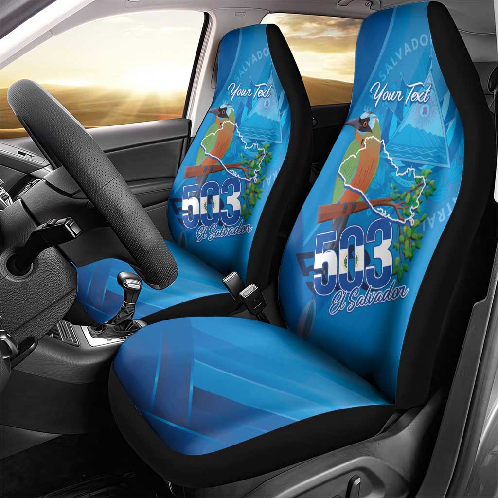 Personalized Que Viva El Salvador Car Seat Cover Guardabarranco 503 Independence Day Proud - Wonder Print Shop