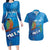 Personalized Que Viva El Salvador Couples Matching Long Sleeve Bodycon Dress and Hawaiian Shirt Guardabarranco 503 Independence Day Proud - Wonder Print Shop