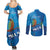 Personalized Que Viva El Salvador Couples Matching Summer Maxi Dress and Long Sleeve Button Shirt Guardabarranco 503 Independence Day Proud - Wonder Print Shop