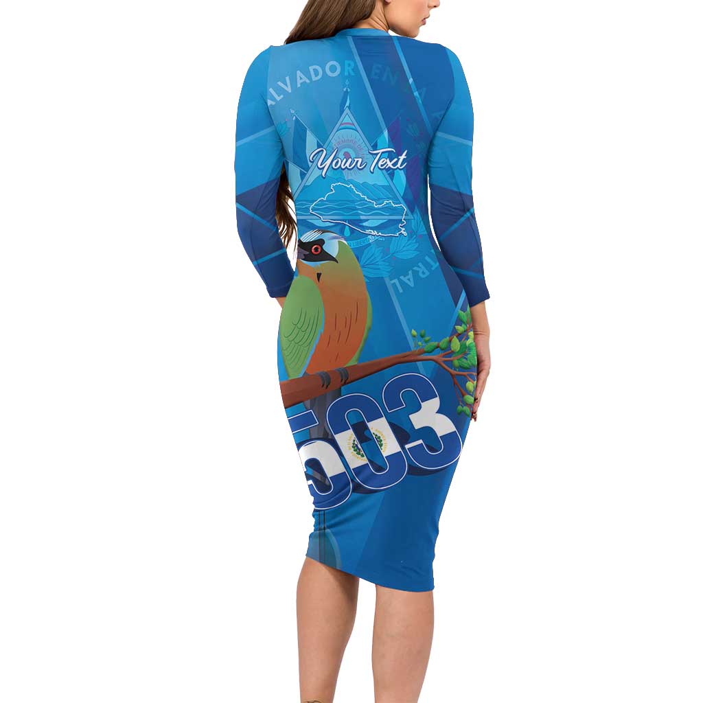 Personalized Que Viva El Salvador Family Matching Long Sleeve Bodycon Dress and Hawaiian Shirt Guardabarranco 503 Independence Day Proud - Wonder Print Shop