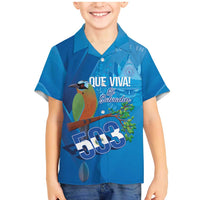 Personalized Que Viva El Salvador Family Matching Mermaid Dress and Hawaiian Shirt Guardabarranco 503 Independence Day Proud - Wonder Print Shop