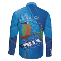 Personalized Que Viva El Salvador Family Matching Off The Shoulder Long Sleeve Dress and Hawaiian Shirt Guardabarranco 503 Independence Day Proud - Wonder Print Shop