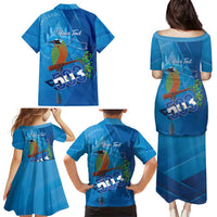 Personalized Que Viva El Salvador Family Matching Puletasi and Hawaiian Shirt Guardabarranco 503 Independence Day Proud - Wonder Print Shop