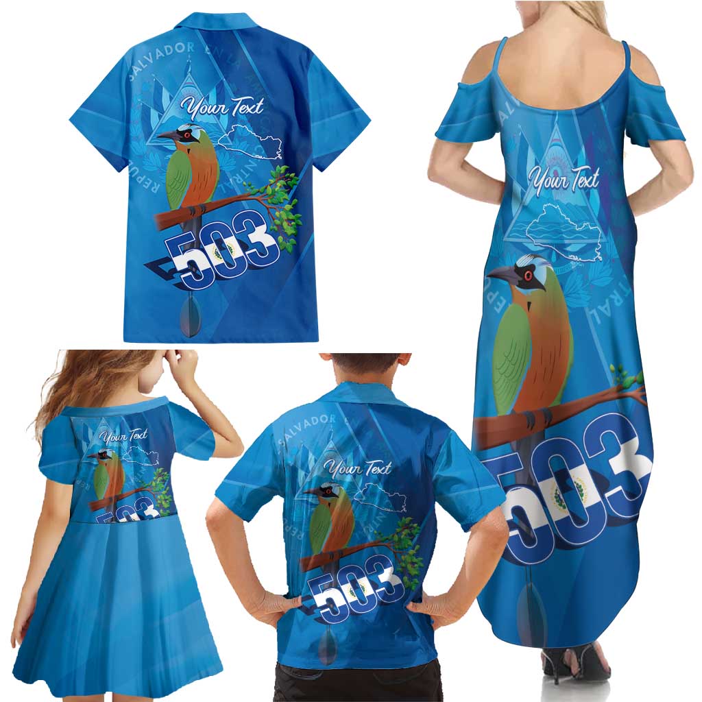 Personalized Que Viva El Salvador Family Matching Summer Maxi Dress and Hawaiian Shirt Guardabarranco 503 Independence Day Proud - Wonder Print Shop