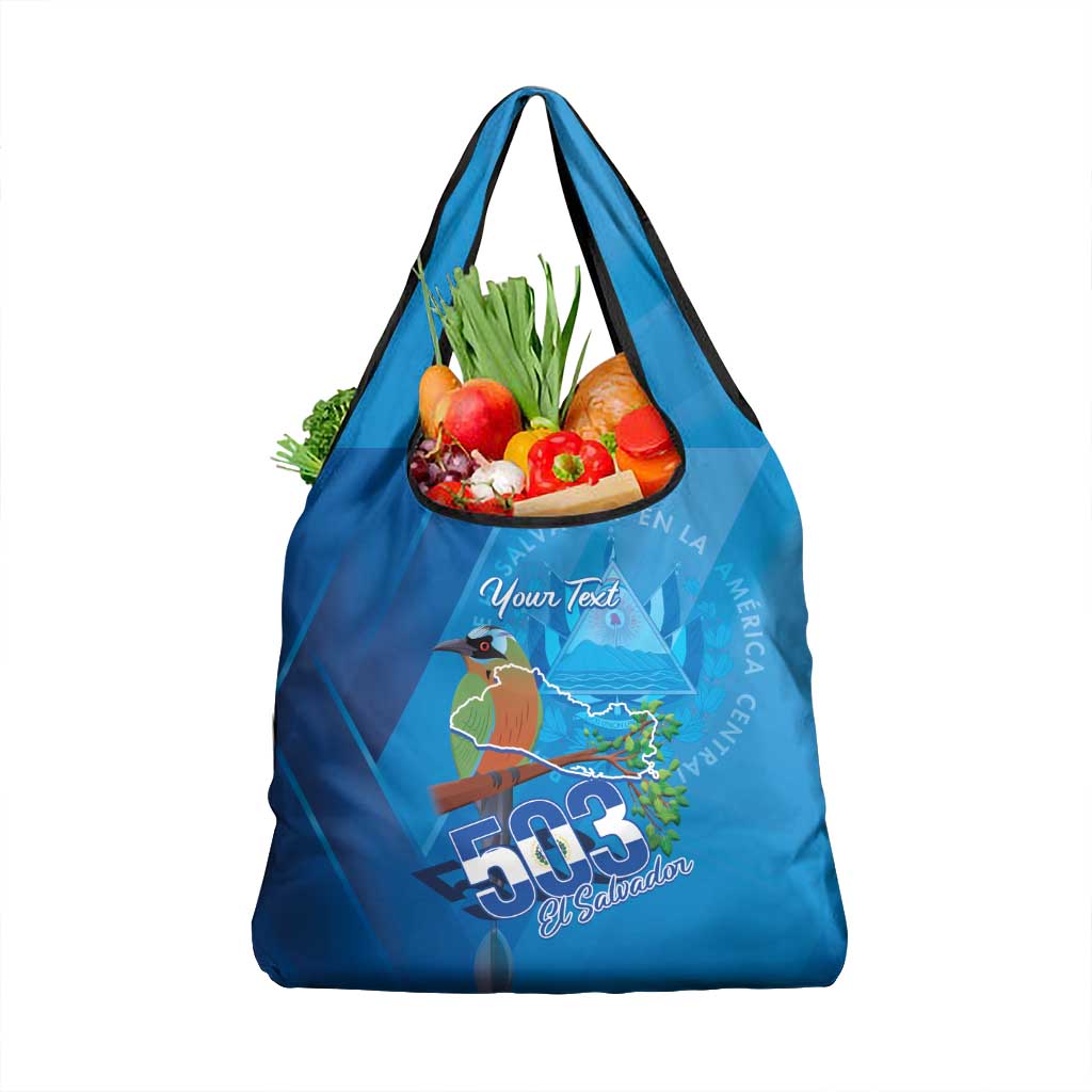 Personalized Que Viva El Salvador Grocery Bag Guardabarranco 503 Independence Day Proud - Wonder Print Shop