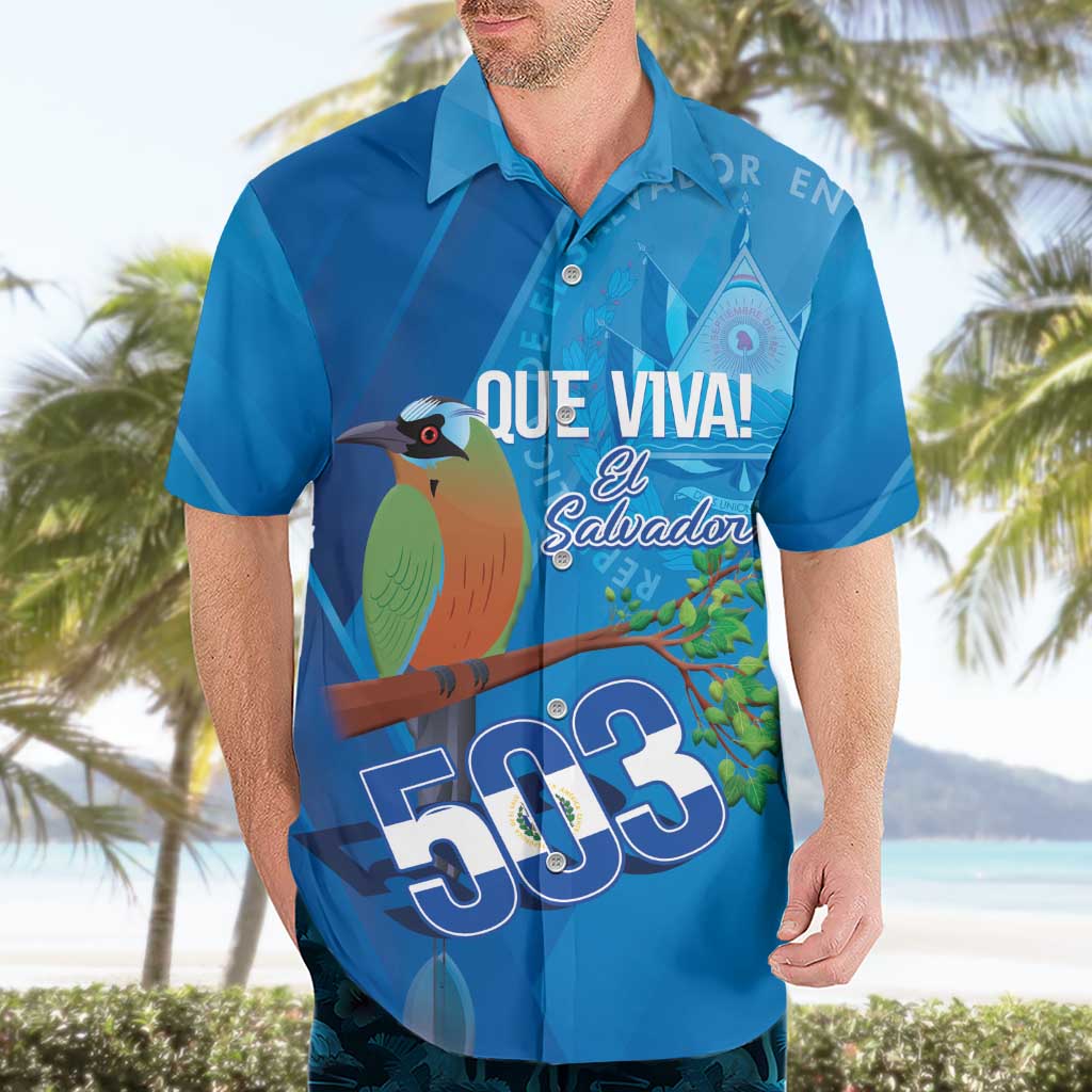 Personalized Que Viva El Salvador Hawaiian Shirt Guardabarranco 503 Independence Day Proud - Wonder Print Shop
