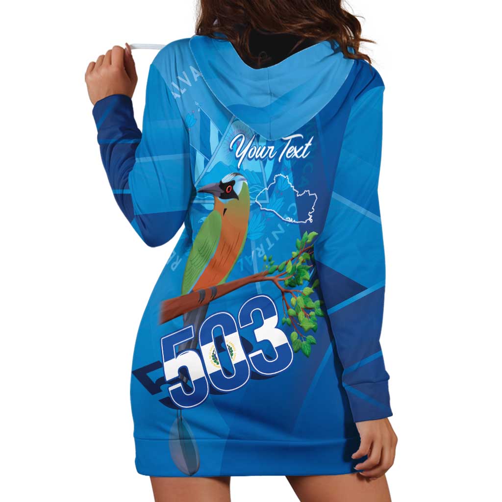 Personalized Que Viva El Salvador Hoodie Dress Guardabarranco 503 Independence Day Proud - Wonder Print Shop