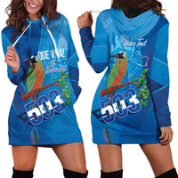Personalized Que Viva El Salvador Hoodie Dress Guardabarranco 503 Independence Day Proud - Wonder Print Shop