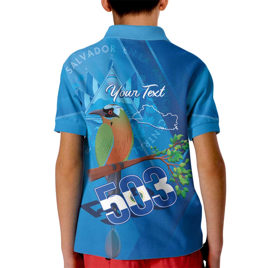 Personalized Que Viva El Salvador Kid Polo Shirt Guardabarranco 503 Independence Day Proud - Wonder Print Shop