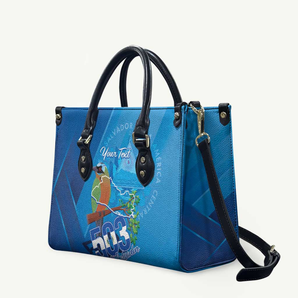 Personalized Que Viva El Salvador Leather Bag Guardabarranco 503 Independence Day Proud - Wonder Print Shop