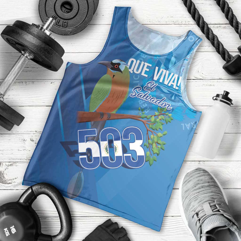 Personalized Que Viva El Salvador Men Tank Top Guardabarranco 503 Independence Day Proud - Wonder Print Shop